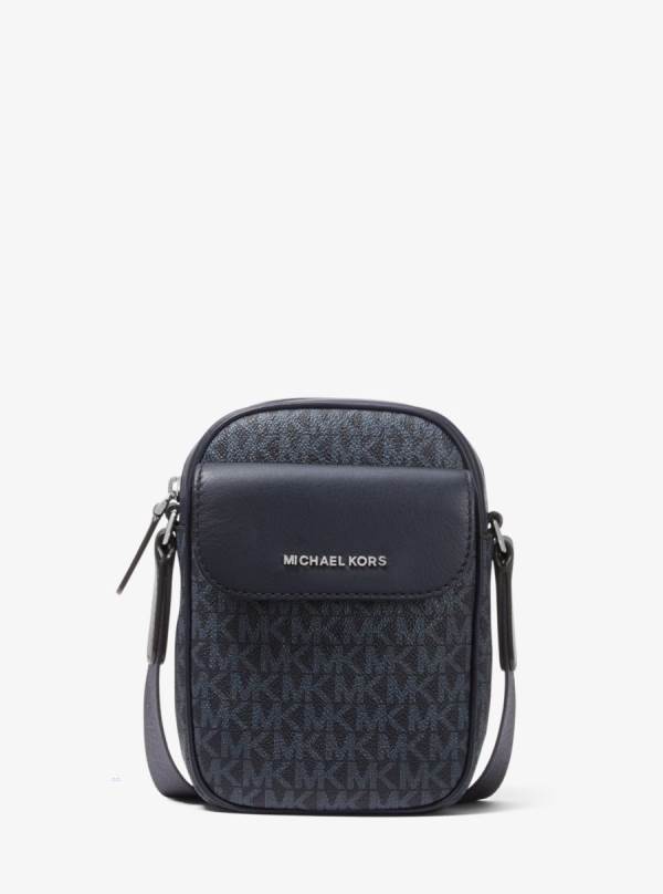 Panske Crossbody Kabelka Michael Kors Hudson Logo Smartphone Modre - Tasky Michael Kors Obchod | DJNKA-5679
